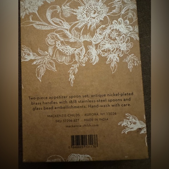 MacKenzie-Childs “BLUEBERRY” Retired NEW IN BOX! APPETIZER SPOONS - Picture 2 of 4